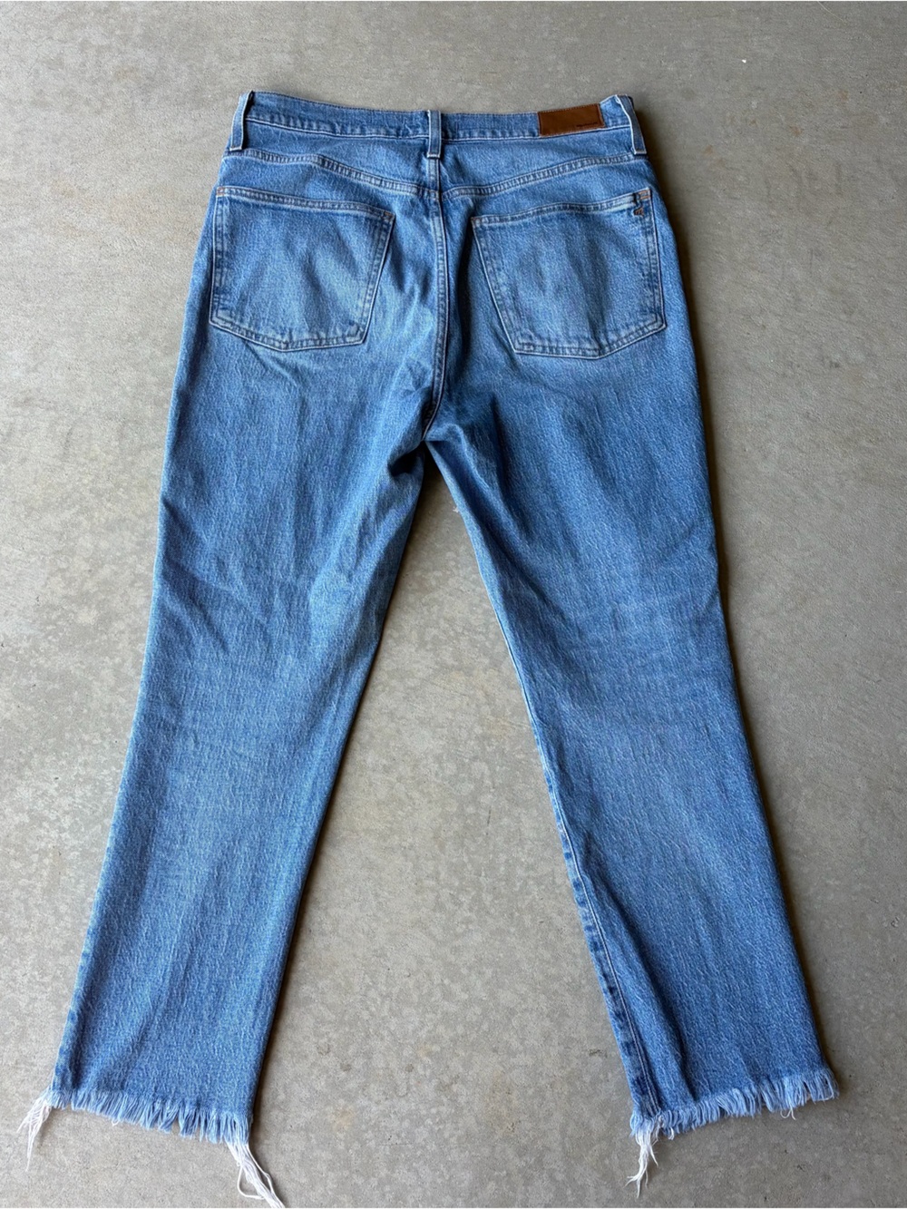 Madewell Women’s Straight Jeans Blue Medium Wash Mid Rise Stretch 5-Pocket - Picture 10 of 10
